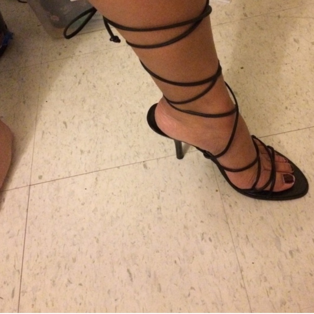 Elegant Black Strappy Heels